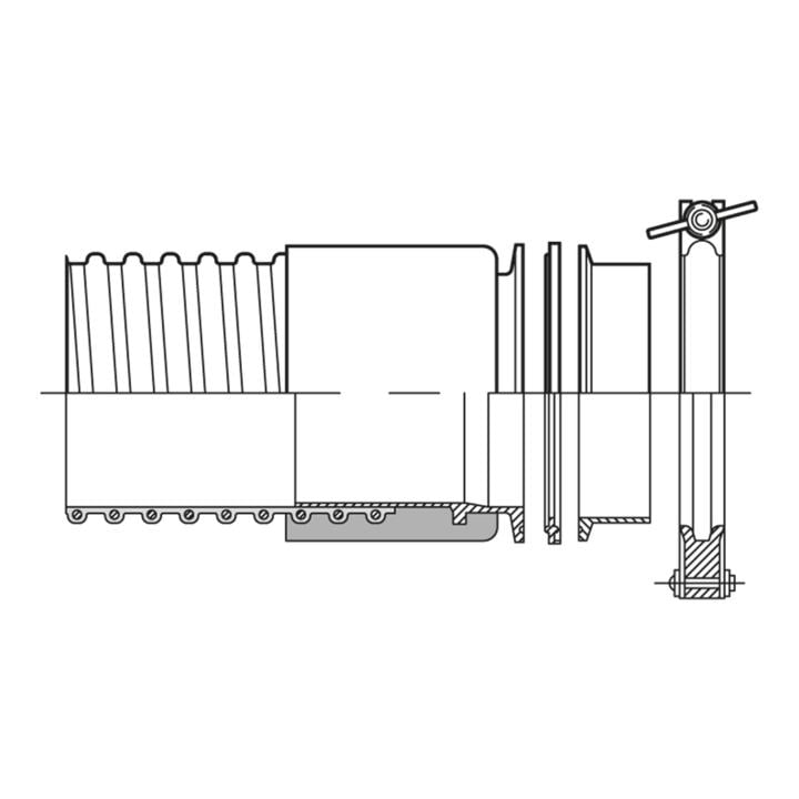 Norres TRI-Clamp Kupplung für Stutzen nach DIN 32676 für Ø 38mm