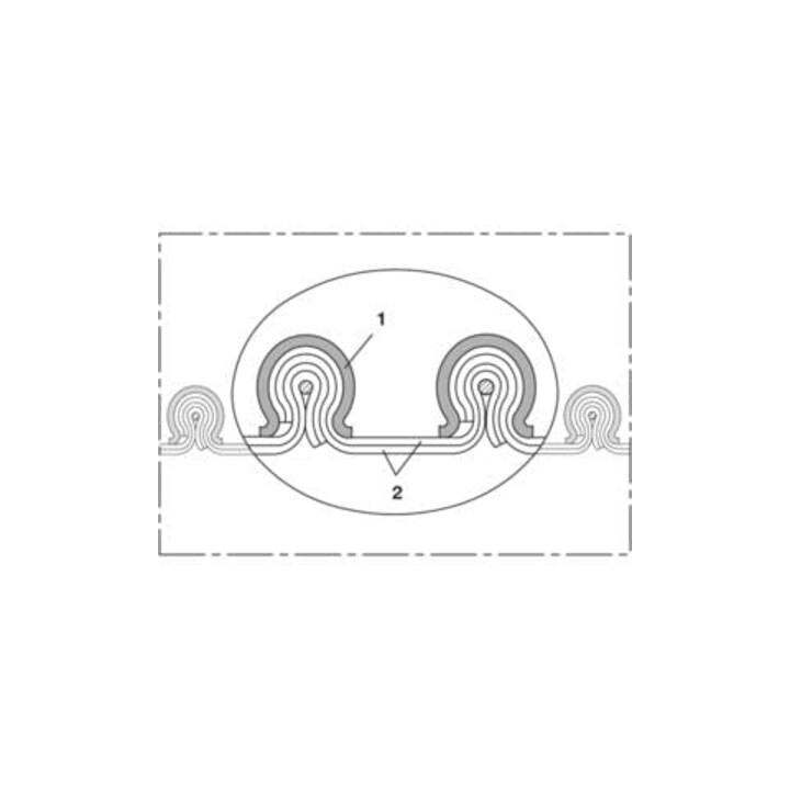 Norres Warmluftschlauch hitzebest. (+270°C) Ø 125mm L: 6m CP PTFE/GLASS-INOX 471
