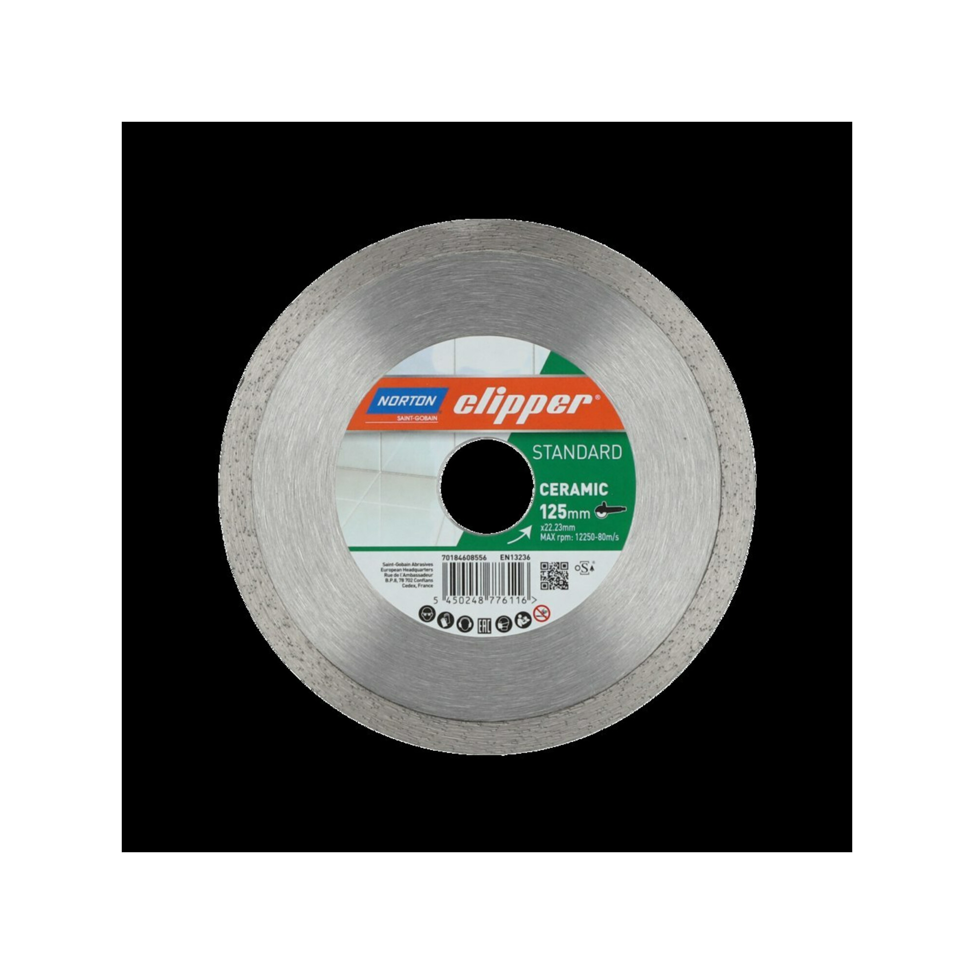 Norton Diamantscheibe Standard Ceramic, Durchmesser 125 ; Saint-Gobain