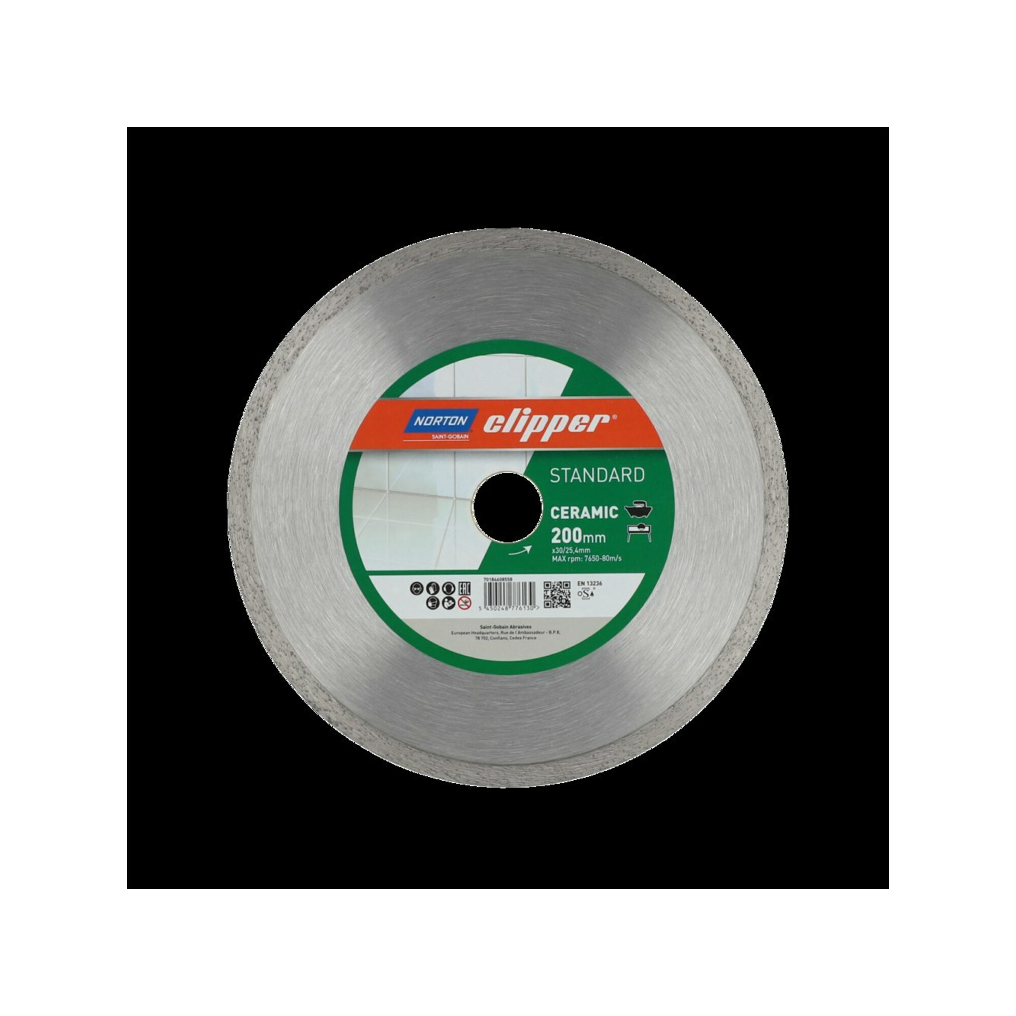Norton Diamantscheibe Standard Ceramic, Durchmesser 200 ; Saint-Gobain