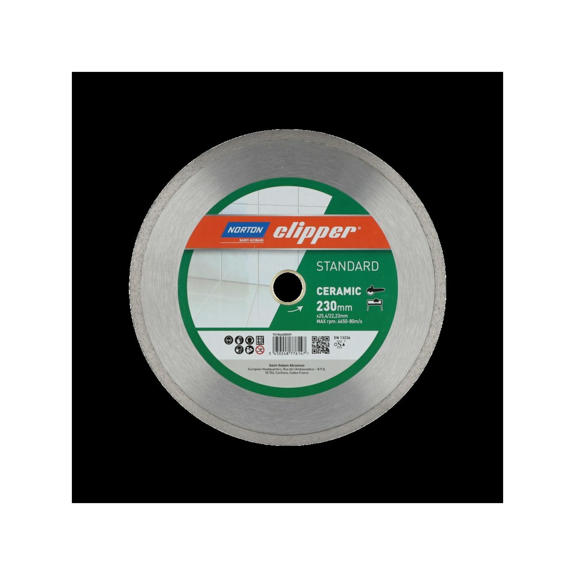 Norton Diamantscheibe Standard Ceramic, Durchmesser 230 ; Saint-Gobain