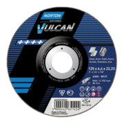Norton Disque à ébarber Vulcan Acier/Inox courbé 125x6,4