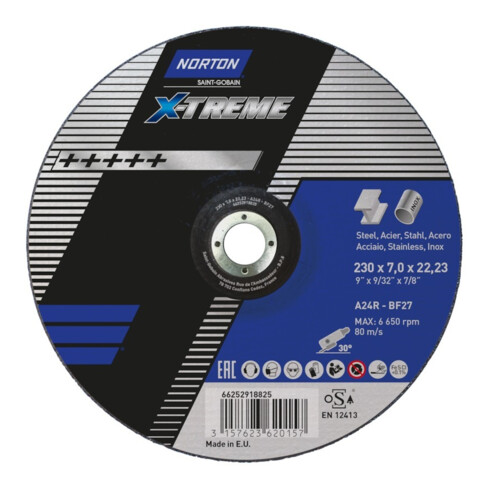 Norton Disque à ébarber X-Treme 230x7,0 T27