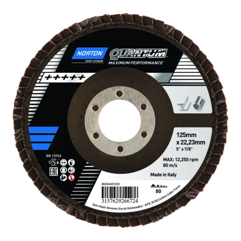 Norton Disque à lamelles Quantum 125 mm P80