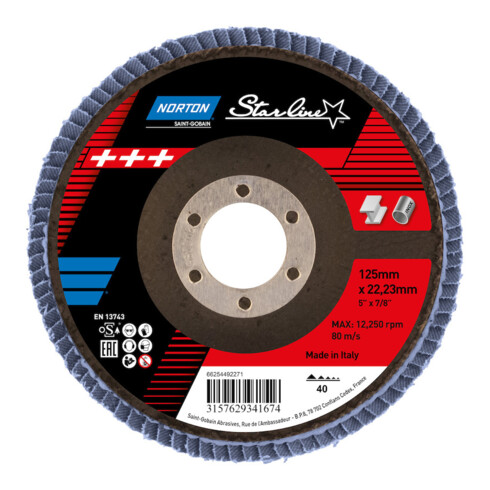 Norton Disque à lamelles Starline 125 mm P40