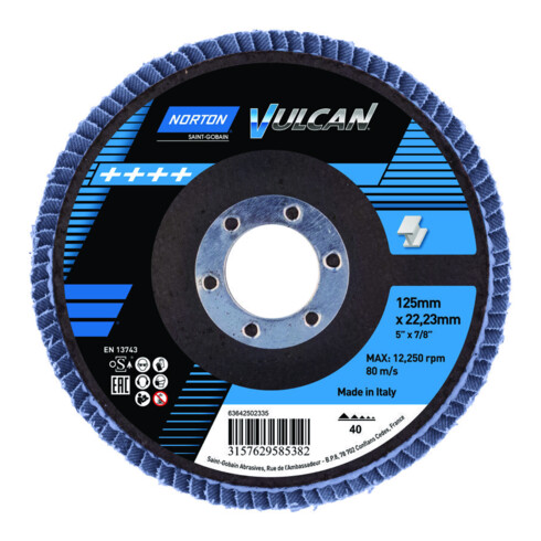 Norton Disque à lamelles Vulcan 125 mm P40