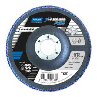 Norton Disque à lamelles X-Treme Pro 125 mm P120
