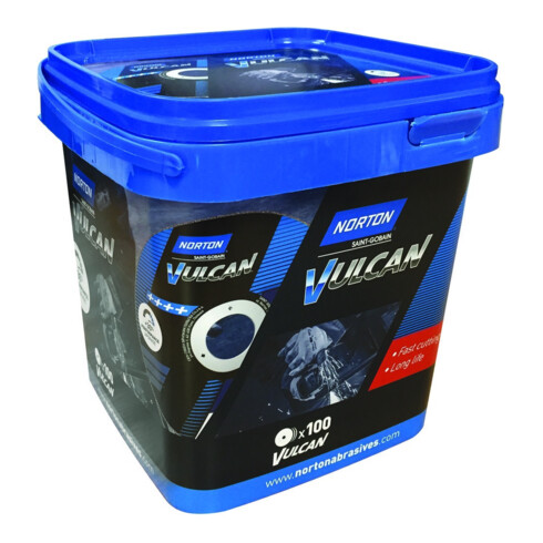 Norton Disque à tronçonner 125x1,0 Vulcan acier/Inox 100xseau