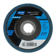 Norton Disque abrasif à feutre avec support - Vortex Unified Whl - 127x12,7x22,225