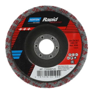 Norton Disque abrasif non tissé Rapid avec support Blend Nex - 125x12x22 Fin