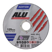 Norton Disque de coupe alu droit 125x1,6 mm