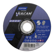 Norton Disque de coupe Vulcan acier/inox droit 125x2,0