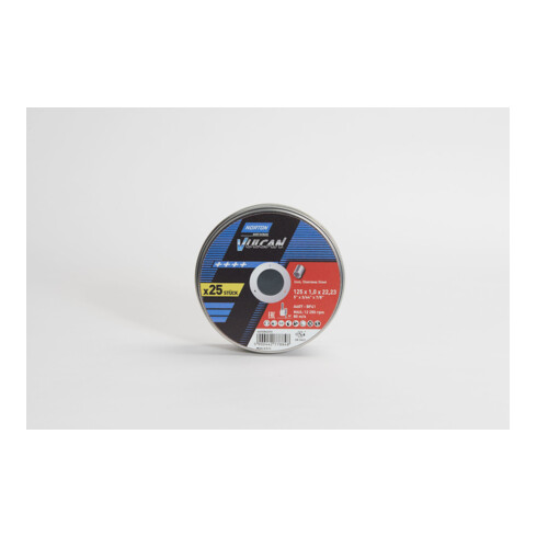 Norton Disque de découpe boîte 10x Vulcan Inox 125x1,0mm
