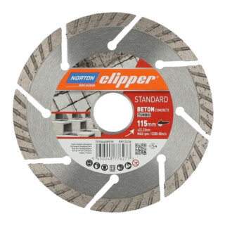 Norton Disque diamant Standard Turbo béton, diamètre 115