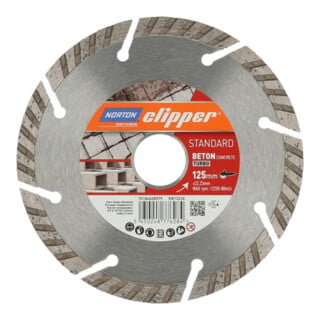 Norton Disque diamant Standard Turbo béton, diamètre 125