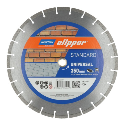 Norton Disque diamant standard universel, diamètre 350