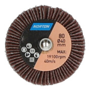 Norton Fächerschleifer mit Schaft -BDX R207- 40x20x6mm SK(C) P80