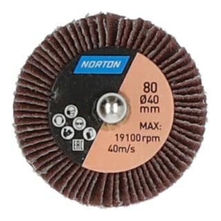 Norton Meule à lamelles avec tige -BDX R207- 40x20x6mm SK(C) P80