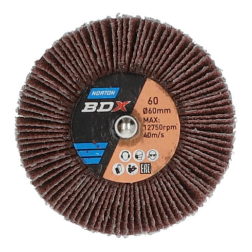 Norton Meule à lamelles avec tige -BDX R207- 60x30x6mm SK(C) P60