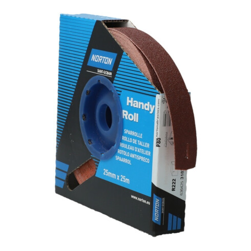 Norton Rouleaux abrasifs -R222- 25x25m P80