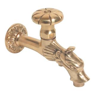 Nostalgie-Auslaufventil 1/2" Messing poliert
