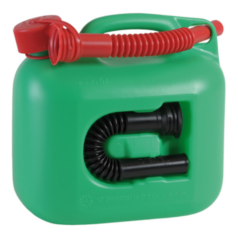 Nourrices à carburant  PREMIUM (NU) 5 L vert, homologation NU, PE-HD, accessoire rouge