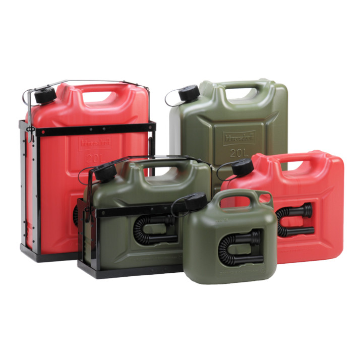 Nourrices à carburant  PREMIUM (NU) 5 L vert, homologation NU, PE-HD, accessoire rouge