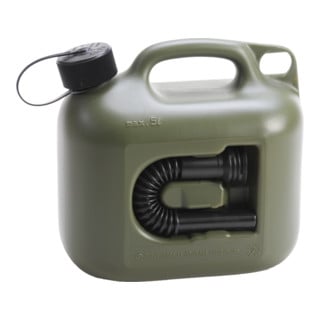 Nourrices à carburant PROFI (NU) 5 L kaki, homologation NU, PE-HD, accessoire noir