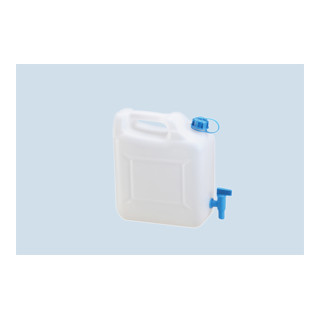 Nourrices à eau ECO 12 L avec robinet, PE-HD naturel, robinet de vidange fixement monté (bleu)