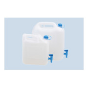 Nourrices à eau ECO 22 L avec robinet, PE-HD naturel, robinet de vidange fixement monté (bleu)-5