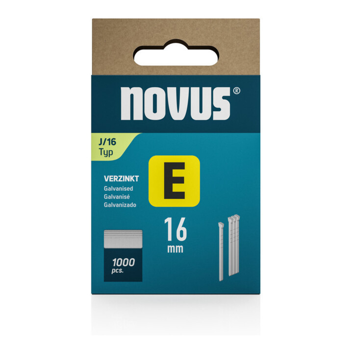 Novus Agrafe E J 16 mm 1000 pièces Schiebe-FS Steinel