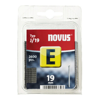 NOVUS Agrafe E type J 19 mm VE de 2600 pièces