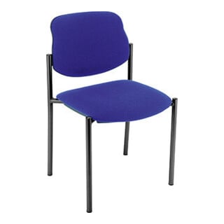 Nowy Styl Besucherstuhl STYL 4L schwarz/blau Stahlrohrgestell