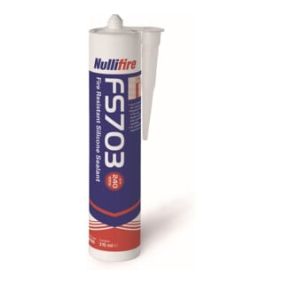 NULLIFIRE Mastic silicone FS 703 résistant au feu, monocomposant, blanc 310 ml