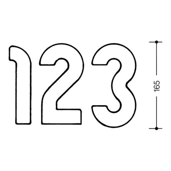 Numéro de maison Wilke chiffre 1 (différentes couleurs)