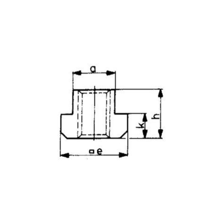 Nutenstein D508 M6x 8 mm FOR
