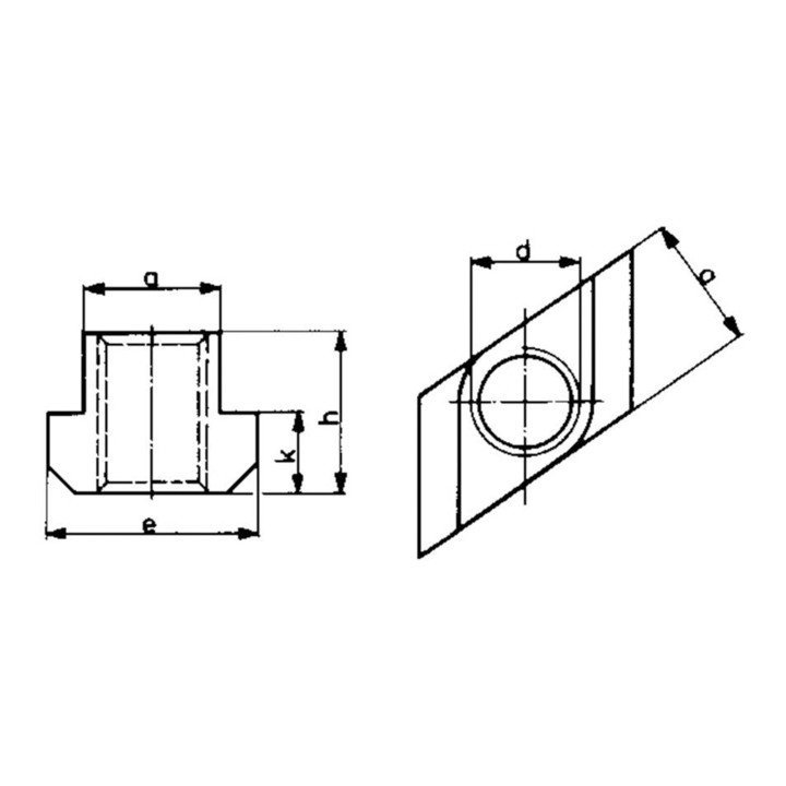 Nutenstein RHOMBUS 510 M8x10 FOR