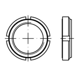 Nutmutter 14 H GUK 1/M 12 x 1 gal Zn, mit Klemmteil gal Zn S