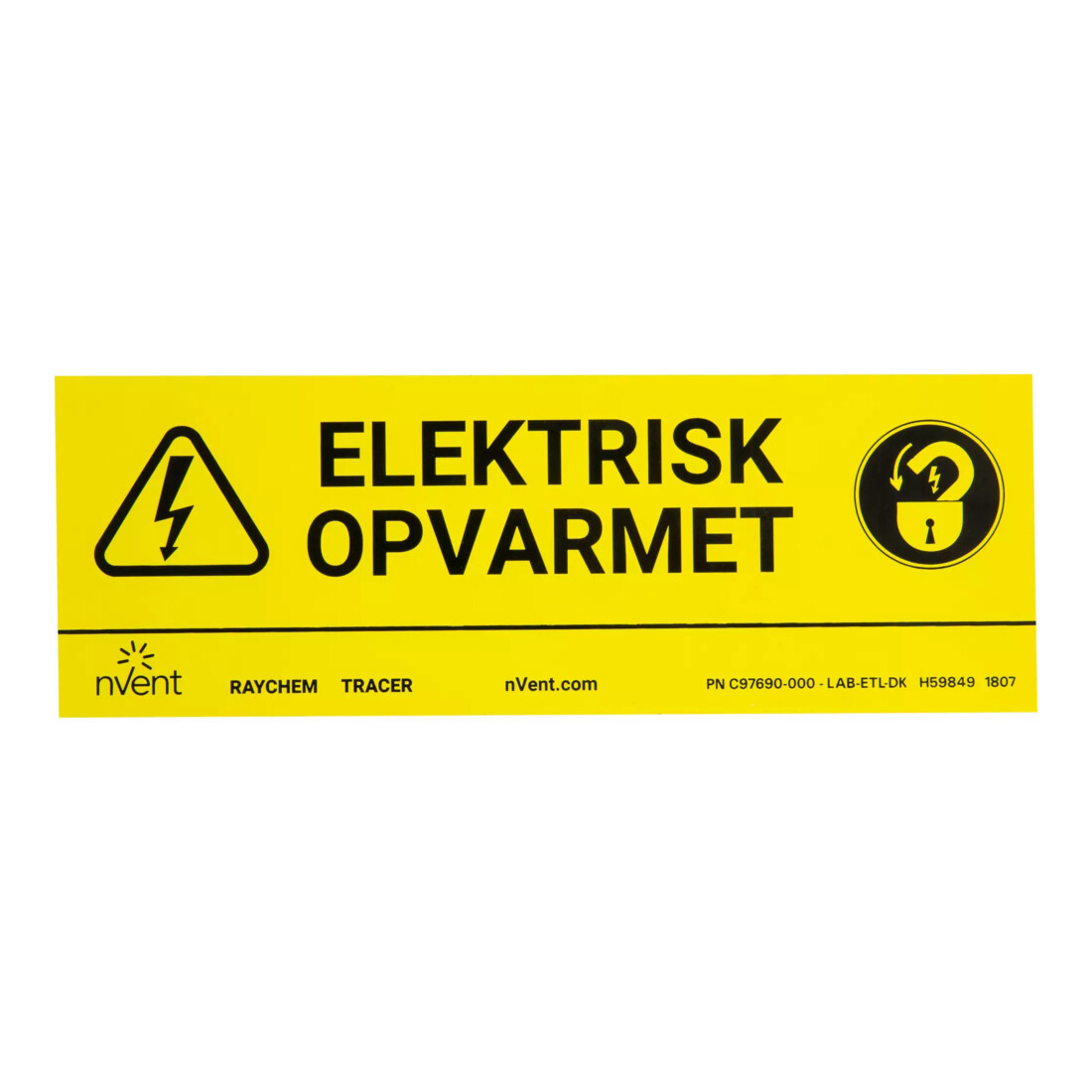 nVent Thermal Kennzeichnungsaufkleber -Elektrisch beheizt- LAB-ETL-DE/FR/IT