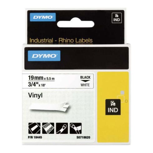 NWL Bande ID1 Vinyle 19 mm 5,5 m noir sur blanc