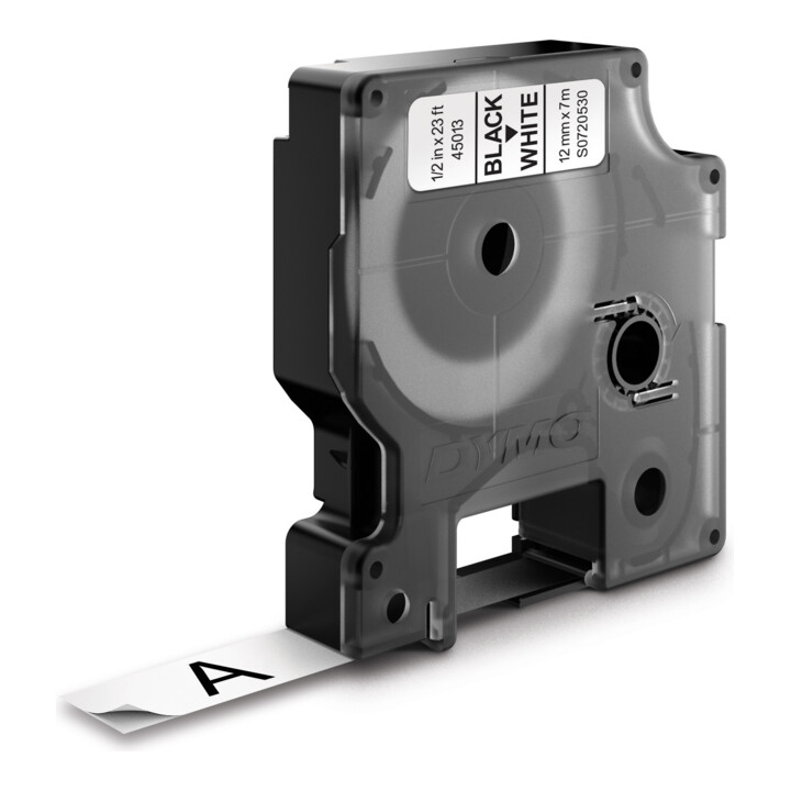 NWL D1 Ruban d'étiquettes 12 mm/7 m noir sur blanc 45013
