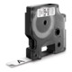 NWL D1 Schriftband 12mm/7m schwarz auf weiß 45013