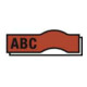 NWL D1 Schriftband 19mm/7m schwarz auf rot 45807