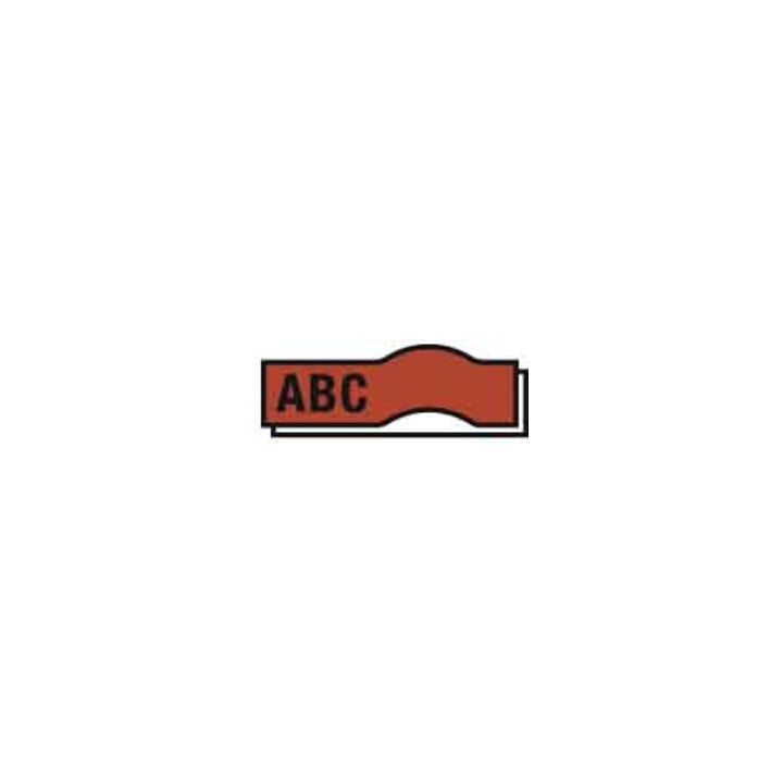 NWL D1 Schriftband 19mm/7m schwarz auf rot 45807