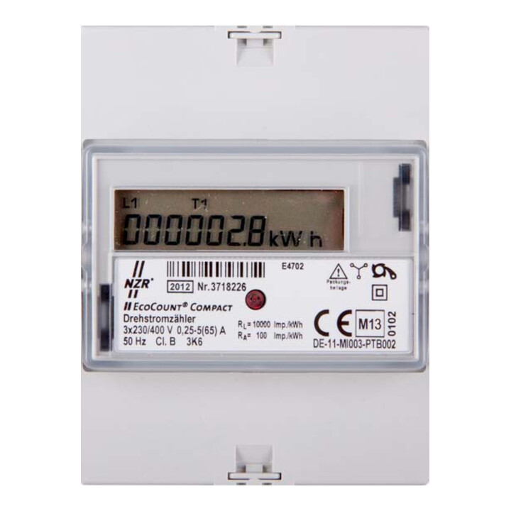 NZR Compteur rail DIN 3x230/400V EcoCount, 33220216