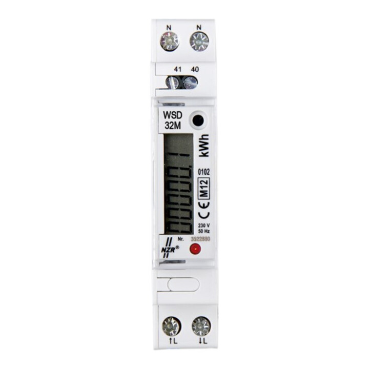 NZR Wechselstromzähler 1x230 V, 5(25)A EcoCount WSD 32M