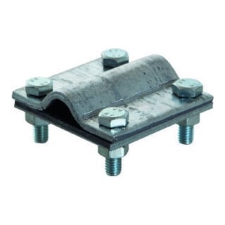 Obermoser Connecteur croisé 60x60x4 M8x25 zingué brillant plat/rond