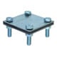 Obermoser Connecteur croisé 60x60x4 M8x25 zingué Fl/fl-1