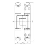 Objektband Tectus® TE 540 3D STA Edelstahl-Look 120kg DIN L/R stu.Tür-4