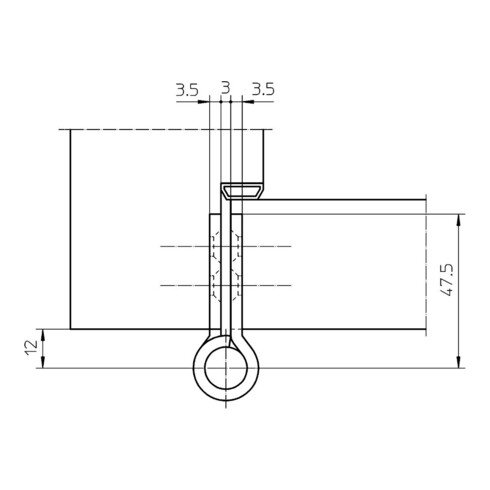 Objektband VARIANT VN 2929/100 VA ma geb.100kg 20mm DIN L/R stu.Tür
